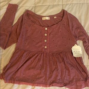 ALTAR’D STATE size XS pink floral longsleeve shirt